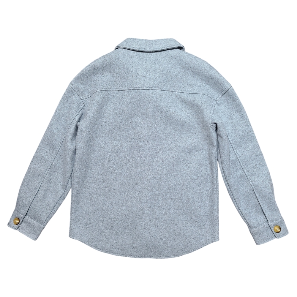 Avec Les Filles Boyfriend Shacket Button Front Oversized Jacket Fleece - Picture 4 of 5